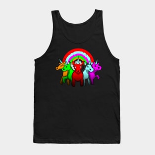 Evil Unicorn Shirt - Rainbow Evil Zombie Halloween Tank Top